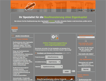 Tablet Screenshot of finanzierung-ohne-eigenkapital.de